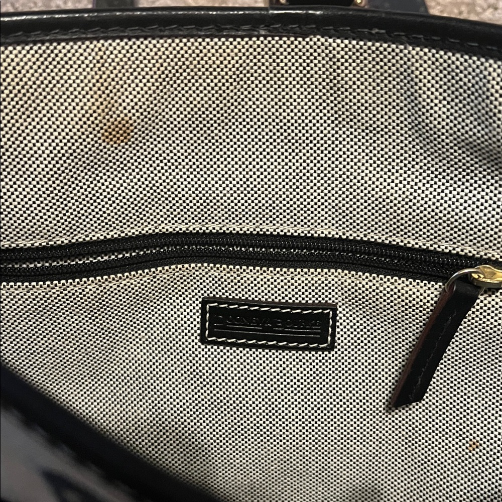 Dooney & Bourke Black and Tan Logo Tote - Picture 3 of 4